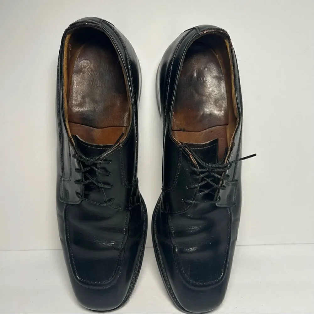 Breather Wright Derby Apron Toe Leather Black Dress Shoes Mens 10B‎